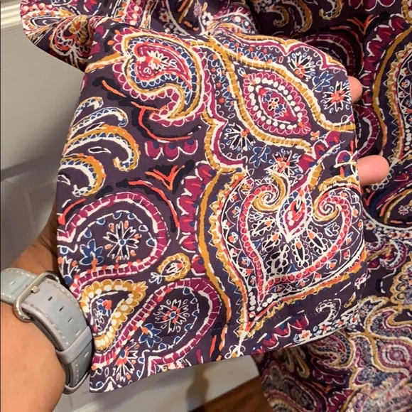 Van Heusen purple paisley print Top - Picture 3 of 5